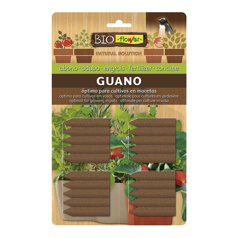 Abono clavos guano FLOWER Bioflower 20 uds