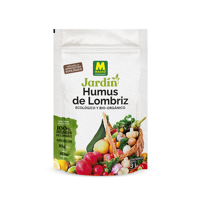 Abono 100% humus lombriz MASSO 3 L