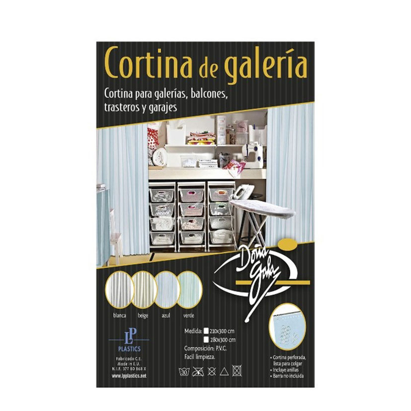 Cortina galería 280xh.300 cm