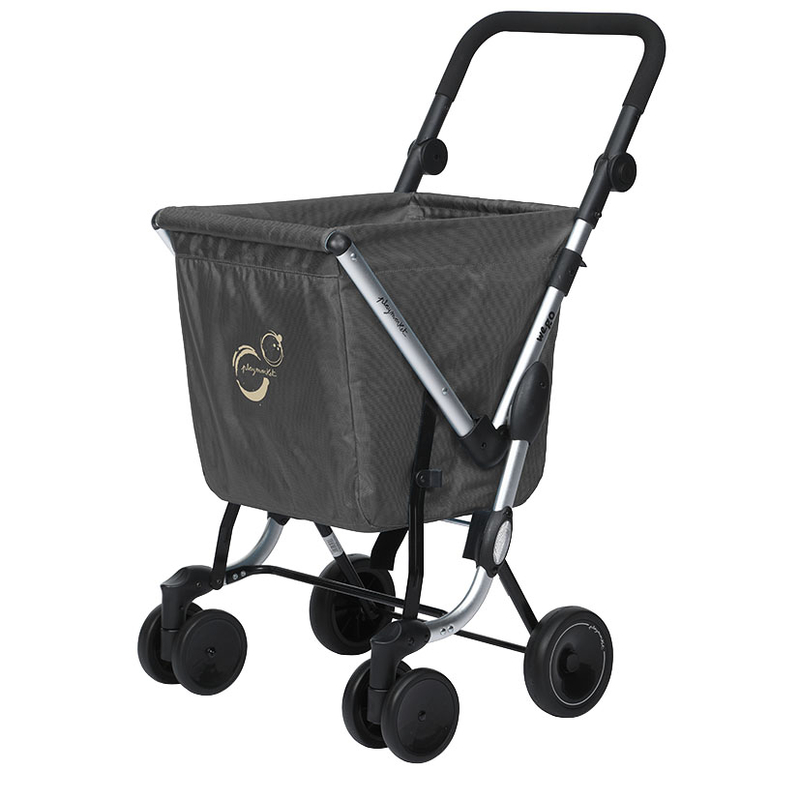 Playmarket We Go - Carrito de compras plegable con ruedas giratorias, jeans