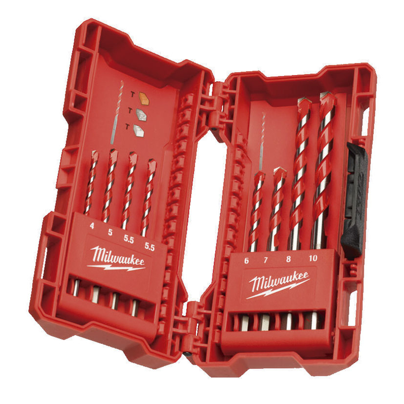 Juego 8 Brocas para pared MILWAUKEE Profesional