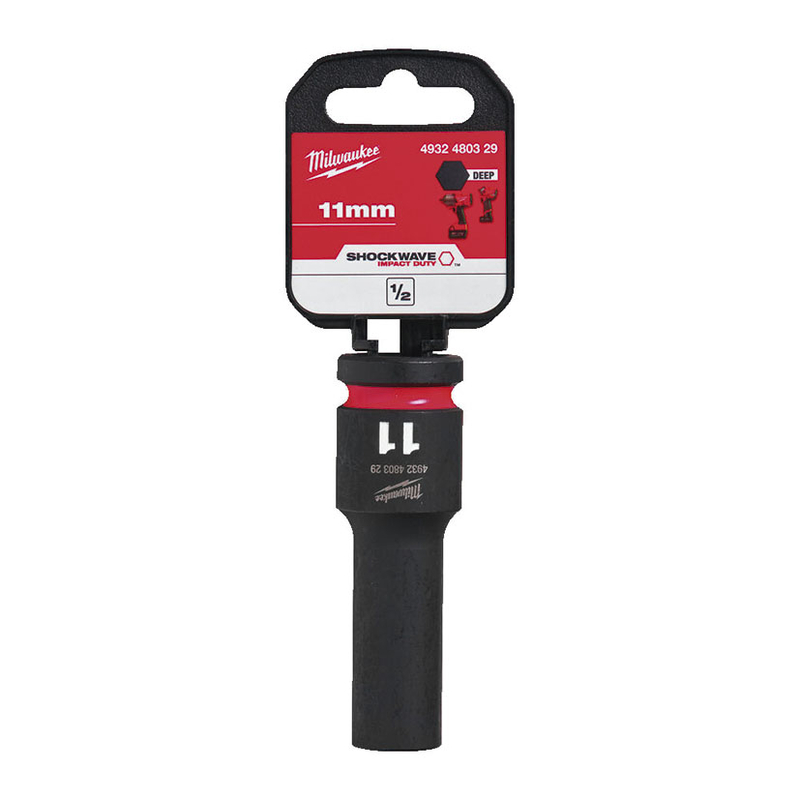 Llaves vaso 1/2" largo MILWAUKEE Impacto