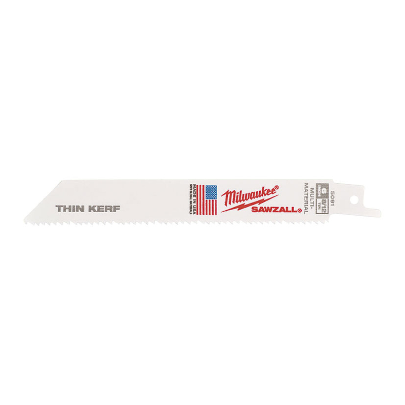 Set 5 sierras sable MILWAUKEE 8/12 tpi Universal metal  madera y plástico