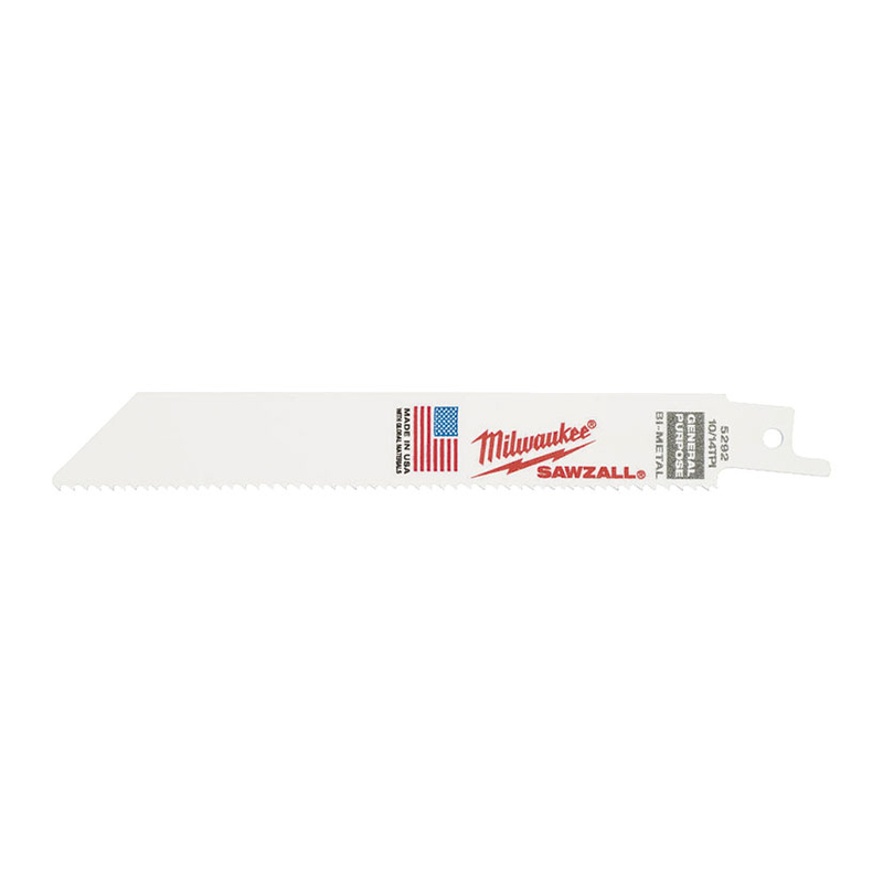 Set 5 sierras sable MILWAUKEE 10/14 tpi Universal metal, madera y plástico
