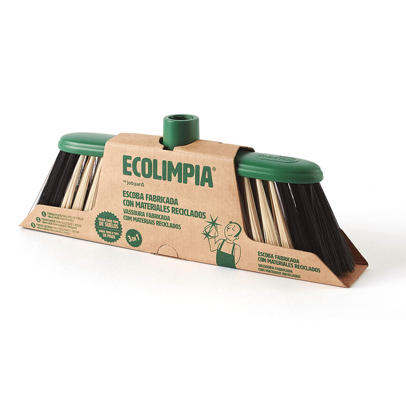Escoba 100% reciclable ECOLIMPIA 3 en 1