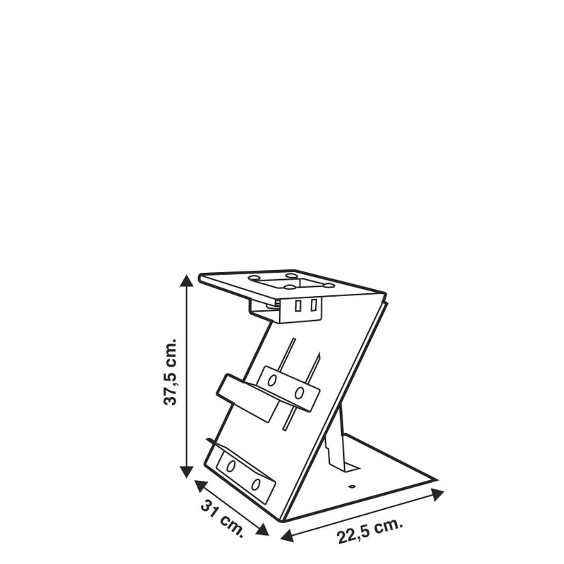 Soporte sobremesa dispensador de gel y guantes