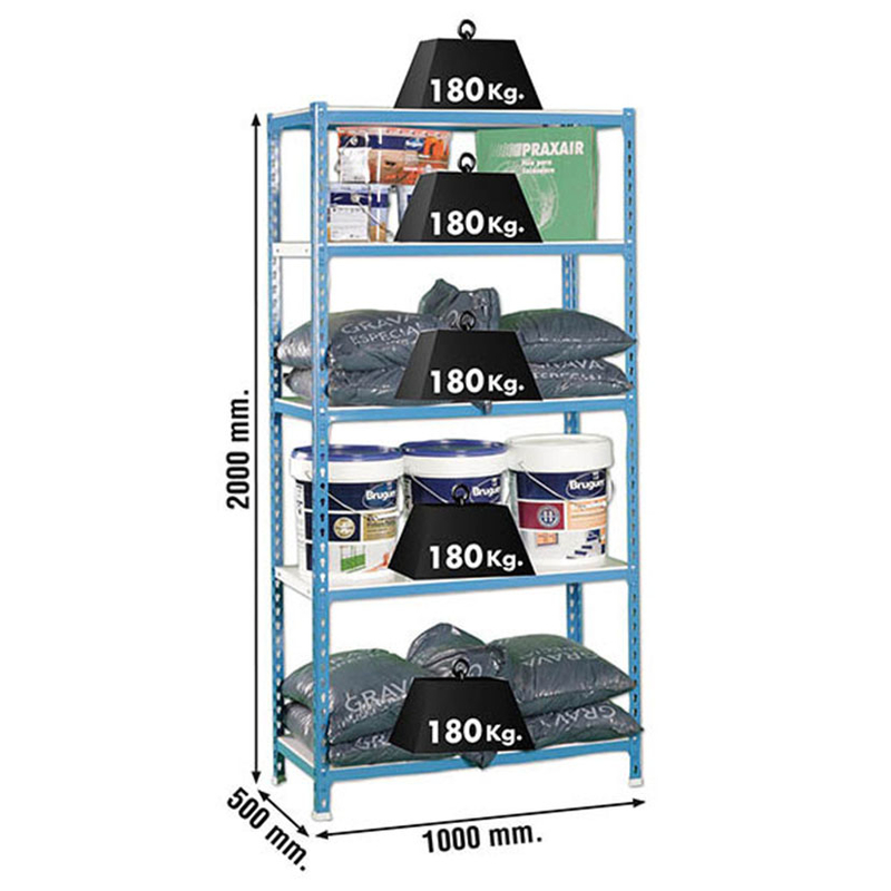 Estantería metálica SIMON RACK Click Plus 5/500
