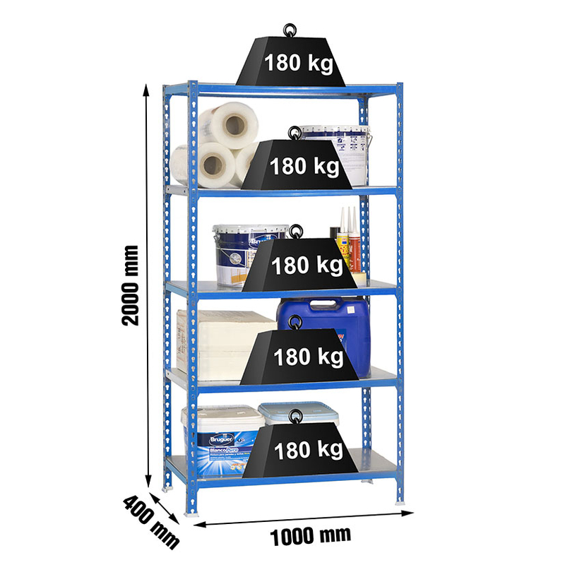 Estantería metálica SIMON RACK Click Plus 5/400