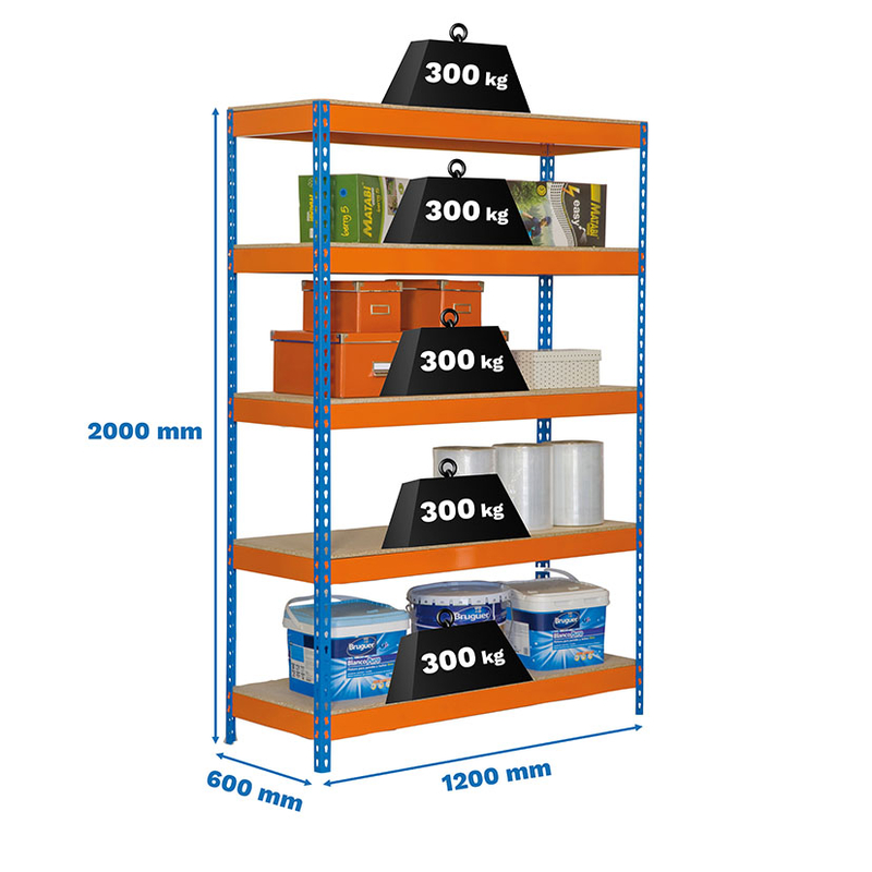 Estantería metálica SIMON RACK Bricoforte 5/400