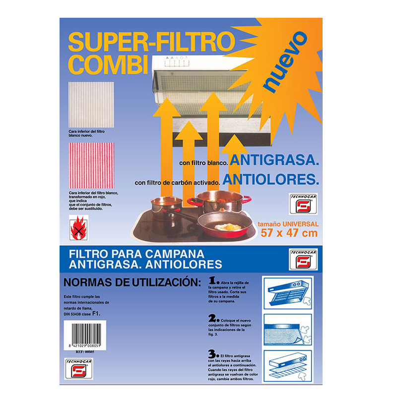 Filtro campana cocina combi