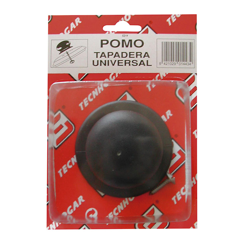 Pomo tapadera TECNHOGAR universal negro