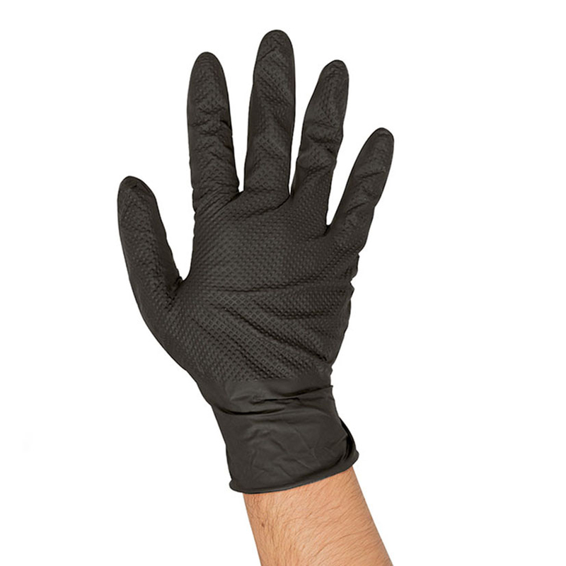 Guante nitrilo desechable RATIO WorK-14 Negro 50 unidades