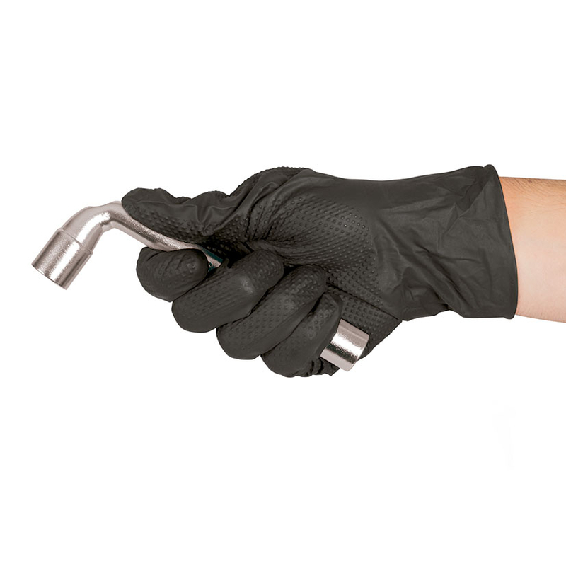 Guante nitrilo desechable RATIO WorK-14 Negro 50 unidades