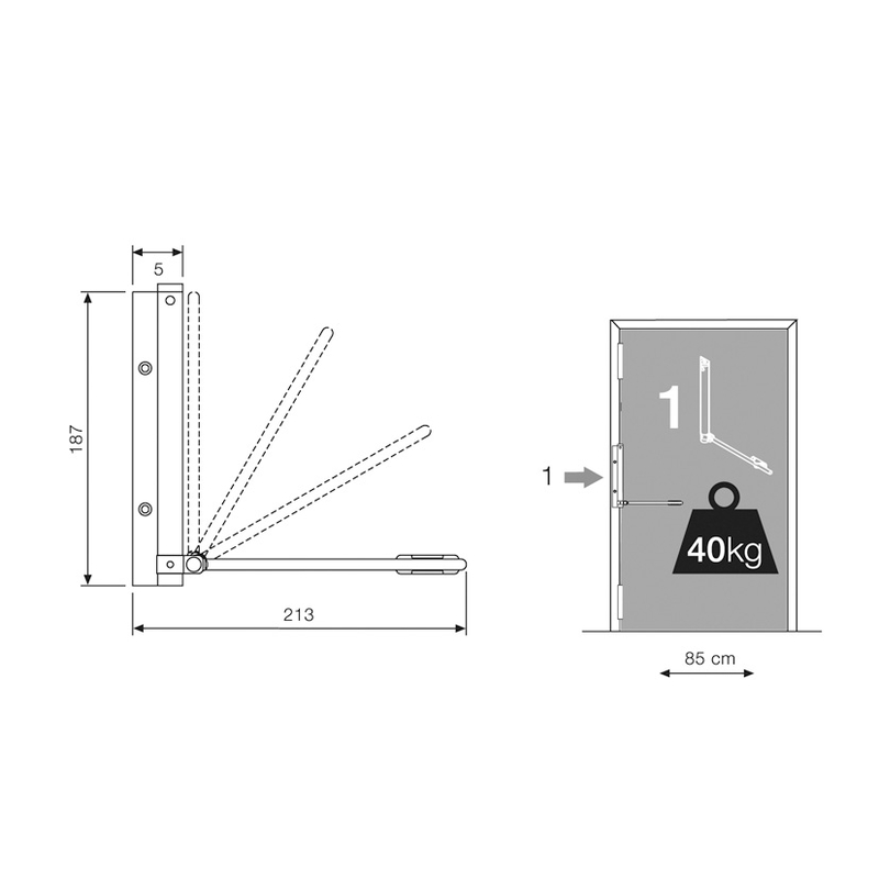 Muelle cierrapuertas Justor RM0114 — Ferreteriabolibar