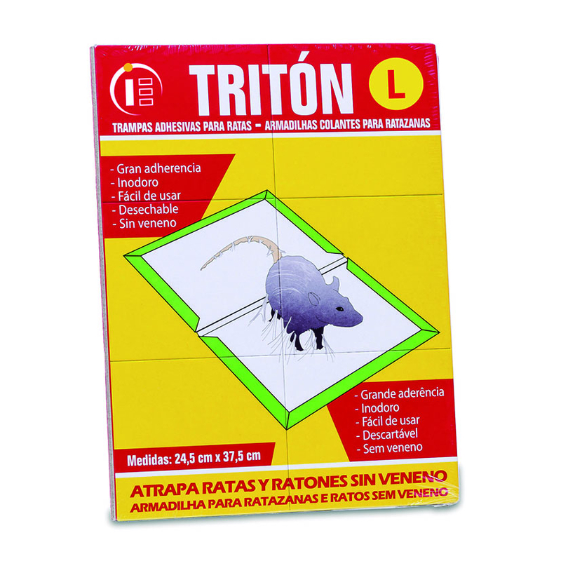Trampa adhesiva Tritón L roedores 2 uds