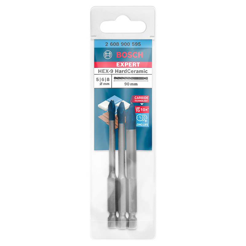 Juego 3 brocas Expert para porcelánico BOSCH HardCeramic