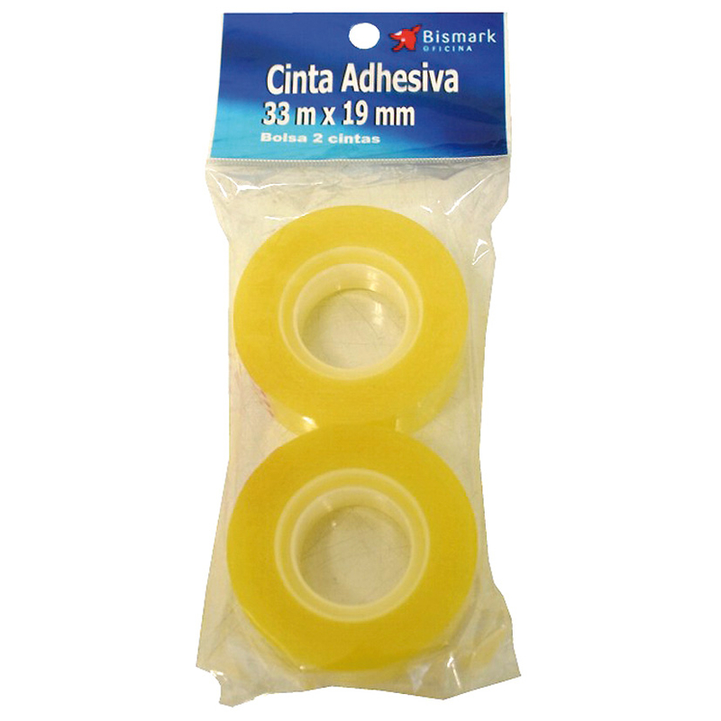 Recambio de 2 rollos de cinta adhesiva 33mx19mm