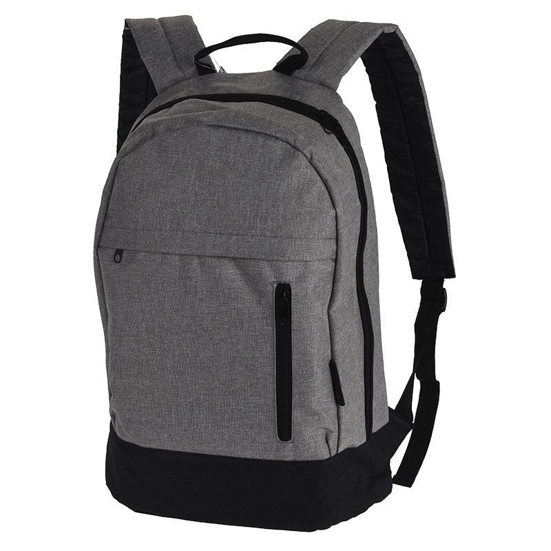 Mochila poliéster bicolor gris/gris claro