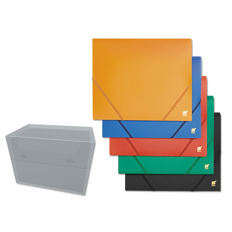 Carpeta con gomas y solapas