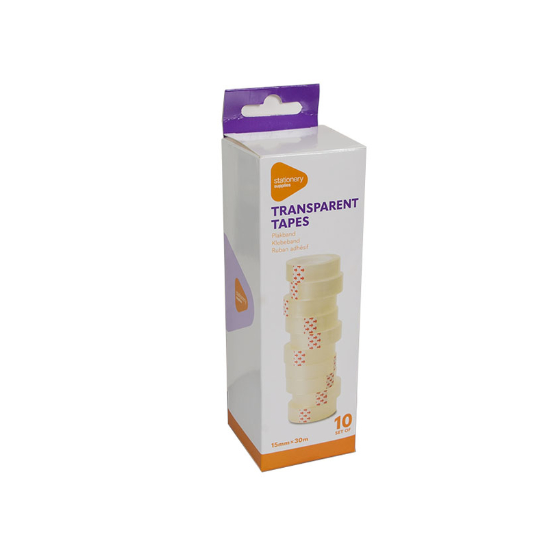 Cinta adhesiva transparente 10 rollos