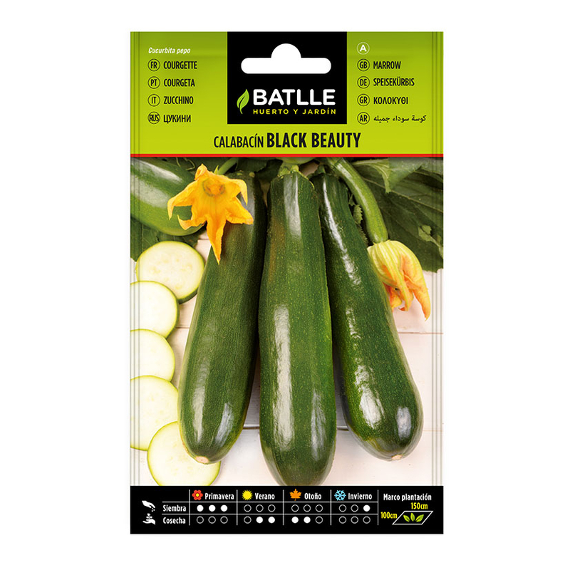 Semillas calabacín Black Beauty BATLLE 20 gr 10 unidades
