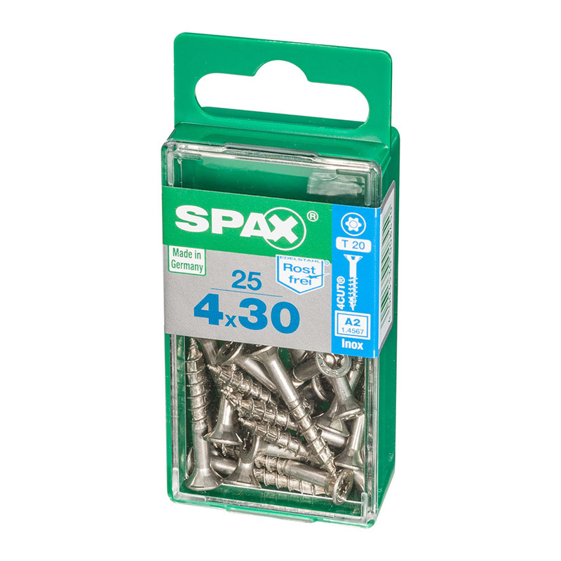Tornillo aglomerado SPAX T15  4 mm 25 unidades