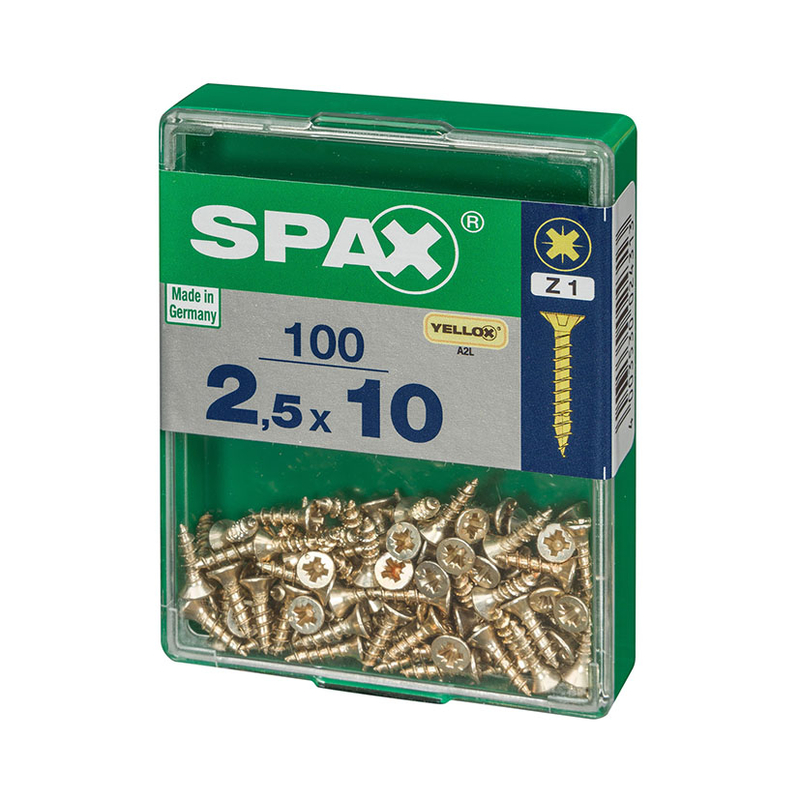 Tornillo aglomerado SPAX Yelox Z1 blíster rígido