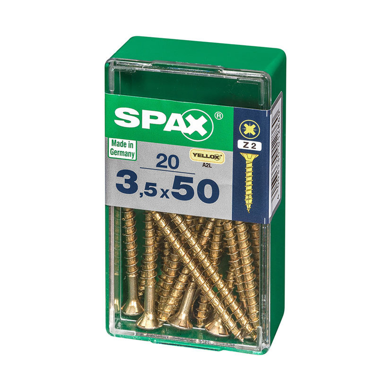 Tornillo aglomerado SPAX Yelox Z2 PR blíster rígido