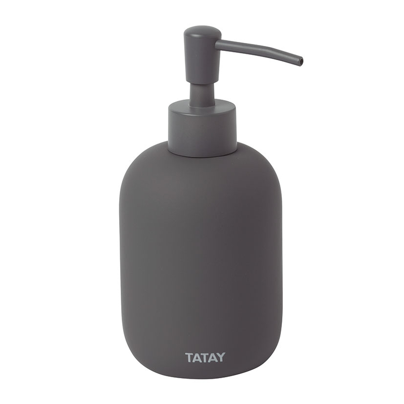 Dosificador jabón TATAY serie Soft gris antracita