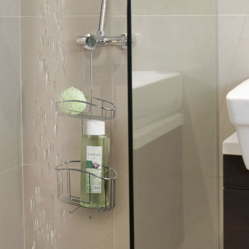 Cestillo baño doble con colgador TATAY Inox