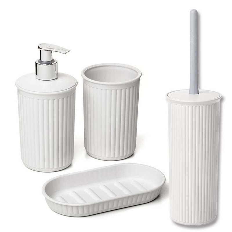Dosificador jabón TATAY serie Baobab blanco pergamon