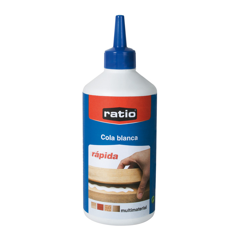 Adhesivo cola blanca rápida RATIO 500 gr