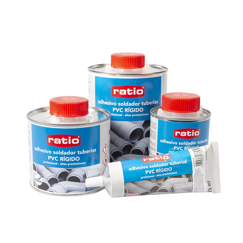 Adhesivo soldador tubería PVC RATIO lata de 500 ml
