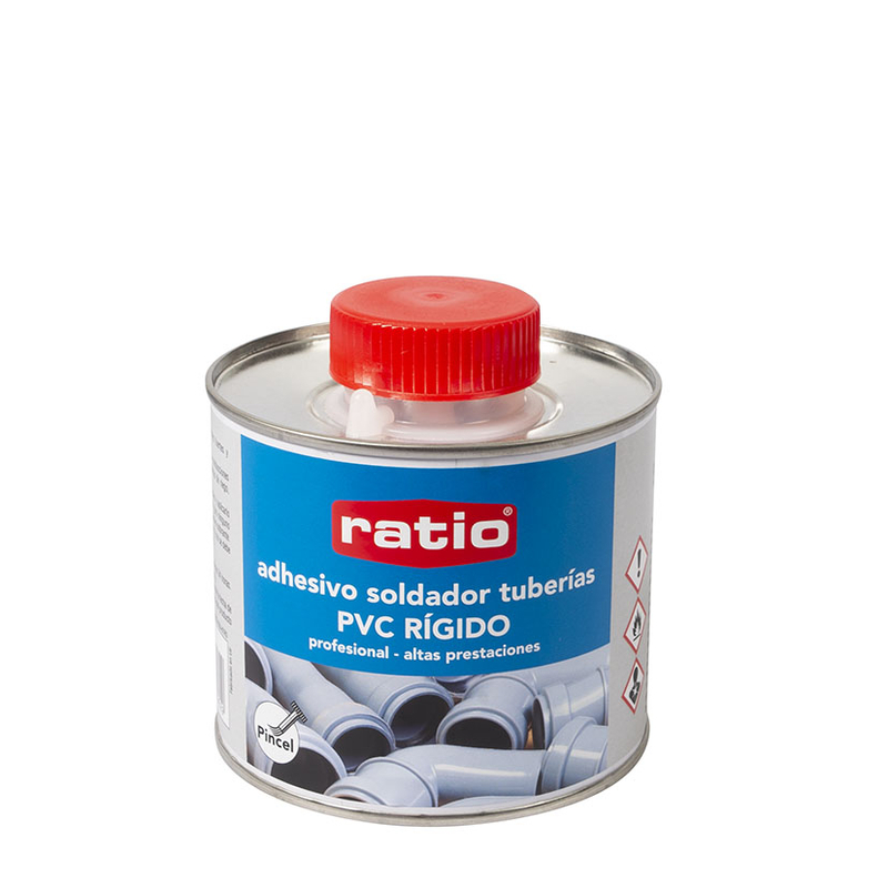 Adhesivo soldador tubería PVC RATIO lata de 500 ml