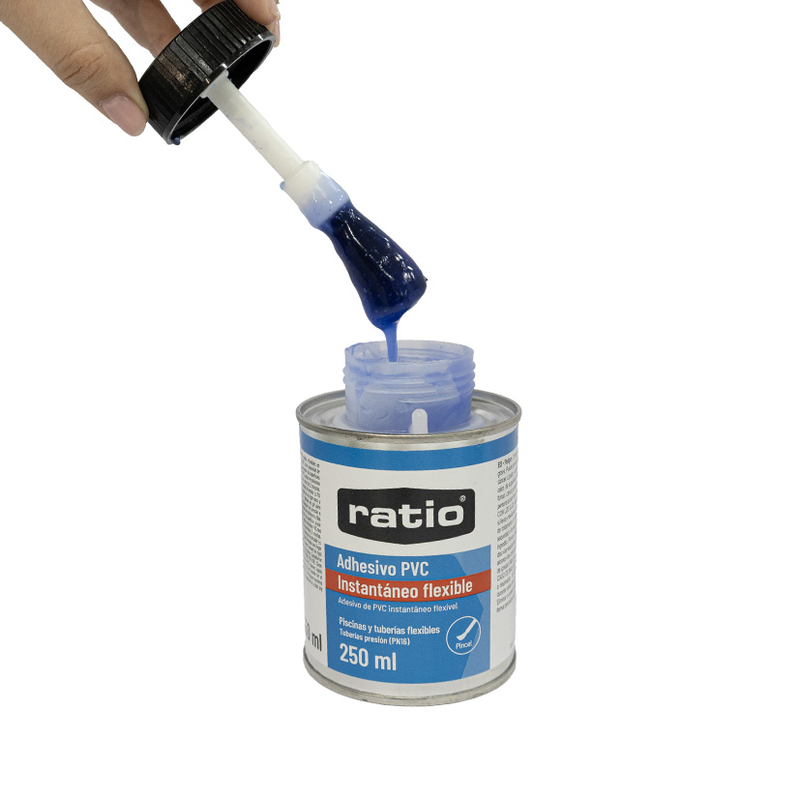 Adhesivo PVC RATIO instantáneo flexible 250 ml pincel