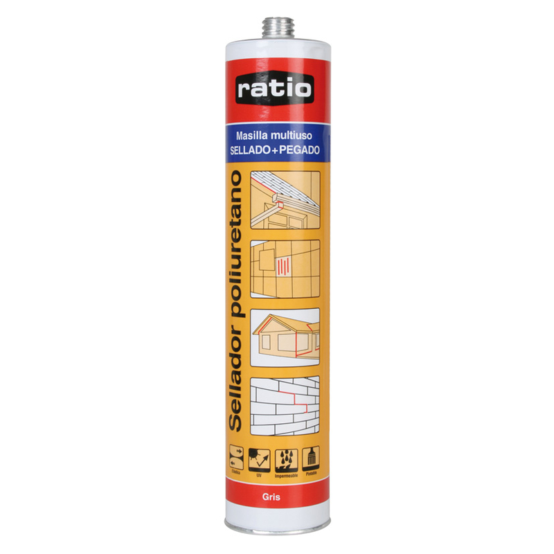 Sellador poliuretano RATIO gris, 300ml