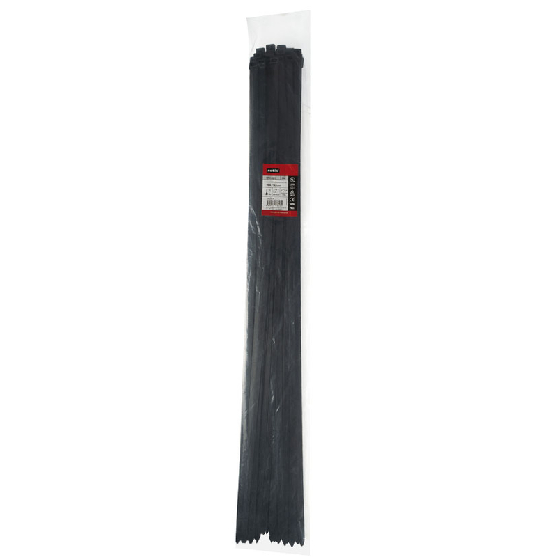 Brida RATIO nilón negra 100u.