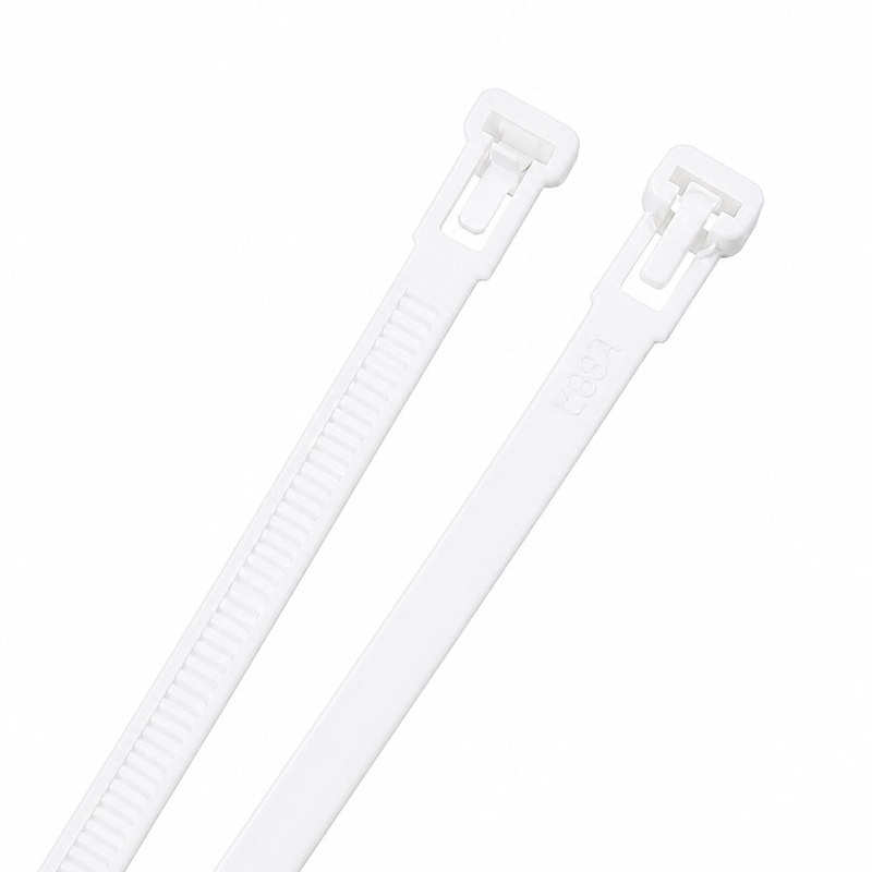 Brida reutilizable RATIO nilón blanca 100u