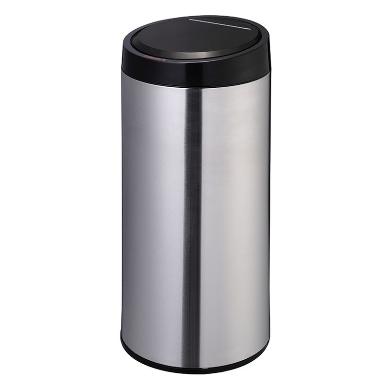 Cubo basura inox/negro HABITEX con sensor