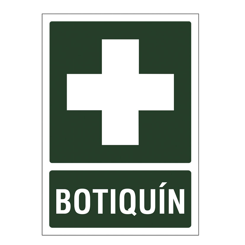 Señal de vías de seguridad y salvamento "Botiquín"