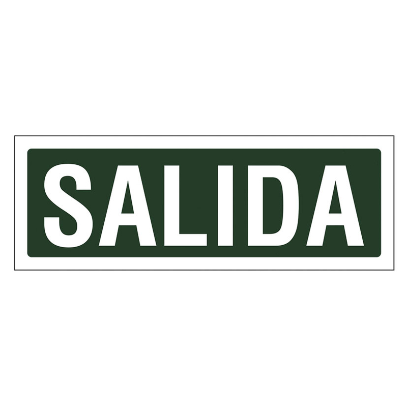 Señal de vías de seguridad y salvamento "Salida"