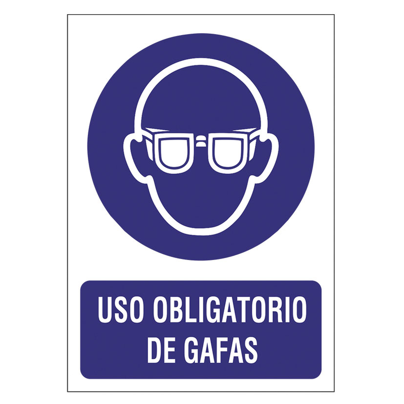 Señal de obligación "Gafas"