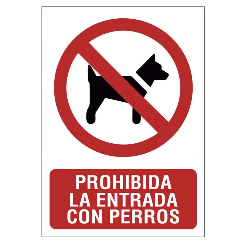 Señal de prohibición "Prohibido perros"
