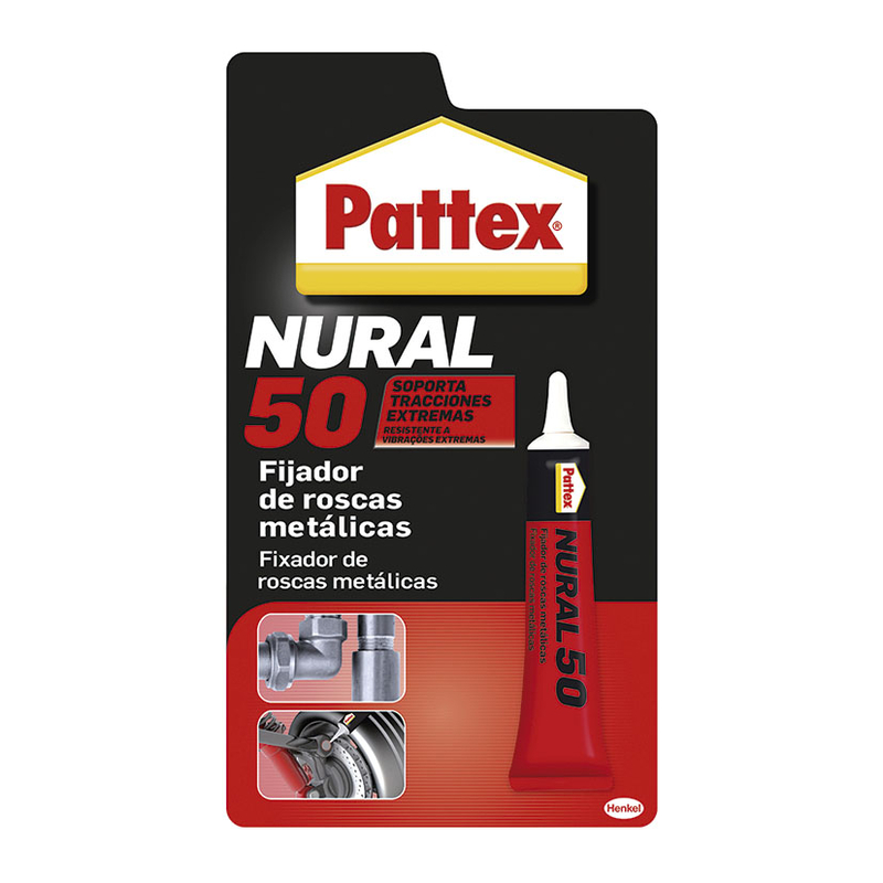 Pattex Nural 50 fijador de tornillos y tuercas metálicas, 10ml