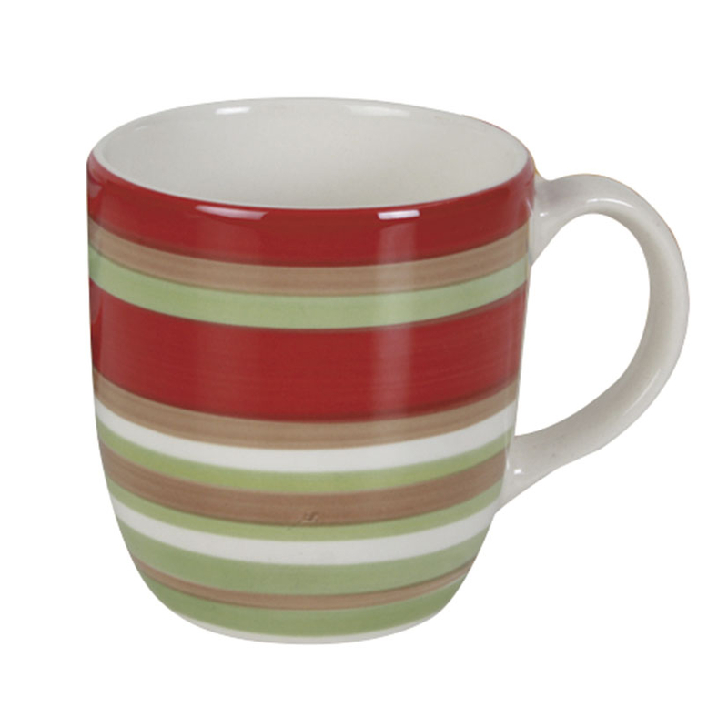 Tazón Mug de cerámica PENGO serie Rayas, 8 unidades