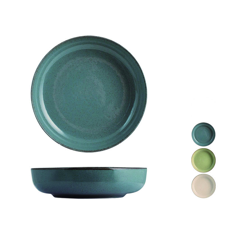 Plato hondo porcelana PENGO Serie Pearl, 4 unidades