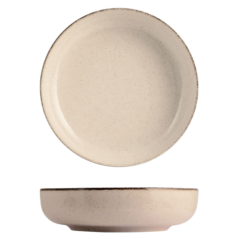 Plato hondo porcelana PENGO Serie Pearl, 4 unidades