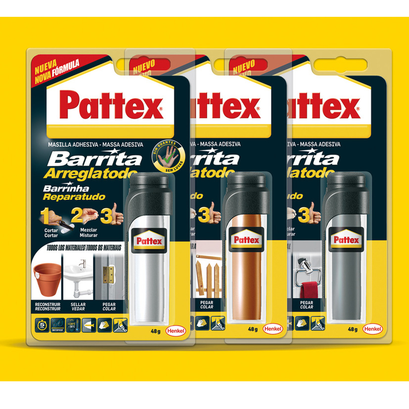 Pattex Barrita Arreglatodo masilla bicomponente universal, 48gr