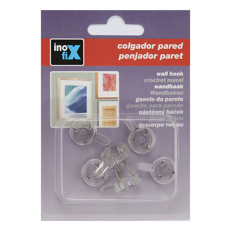 Cuelgacuadros INOFIX 13x14xh.24 mm transparente