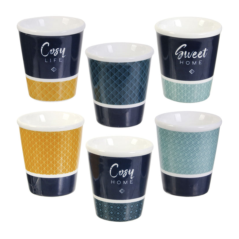 Juego 6 vasos espresso Sweet Home